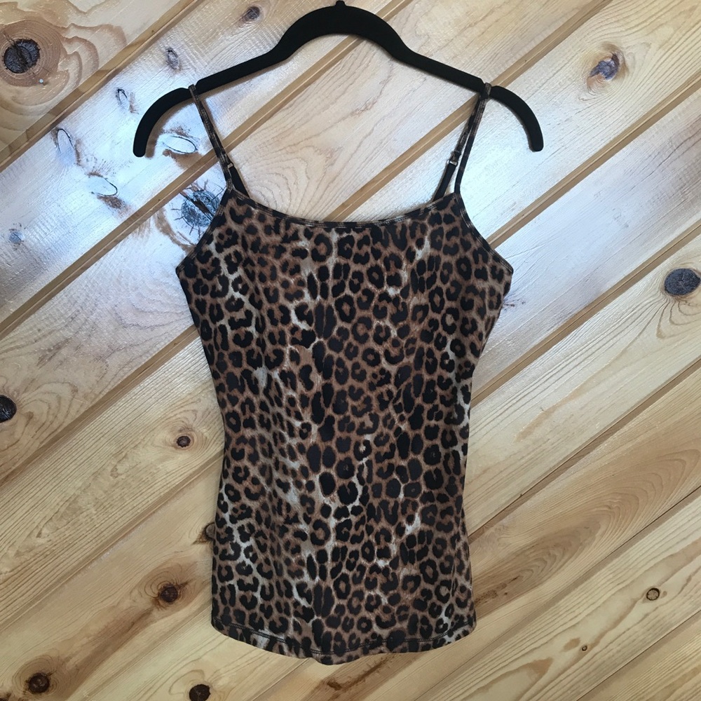 EXPRESS “best loved cami” cheetah print size small